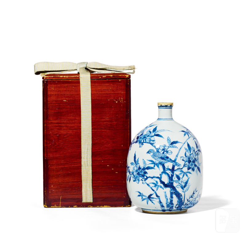 明崇祯 青花喜上眉梢图酒壶 - 图2
